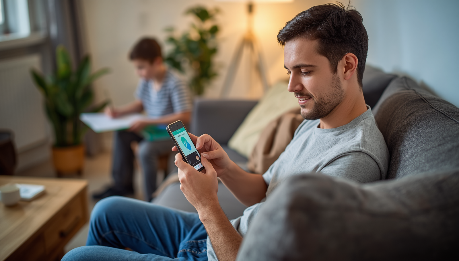 Parent staying informed with Infyn